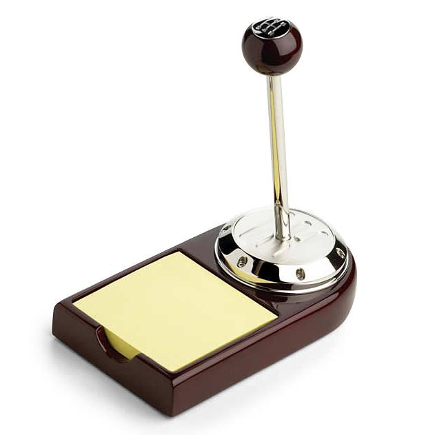 Miniature Car Gear Stick Knob Notepad & Pen Desk Gift Set Solid wood IMP435