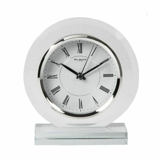 Wm.Widdop Round Glass Mantel Clock