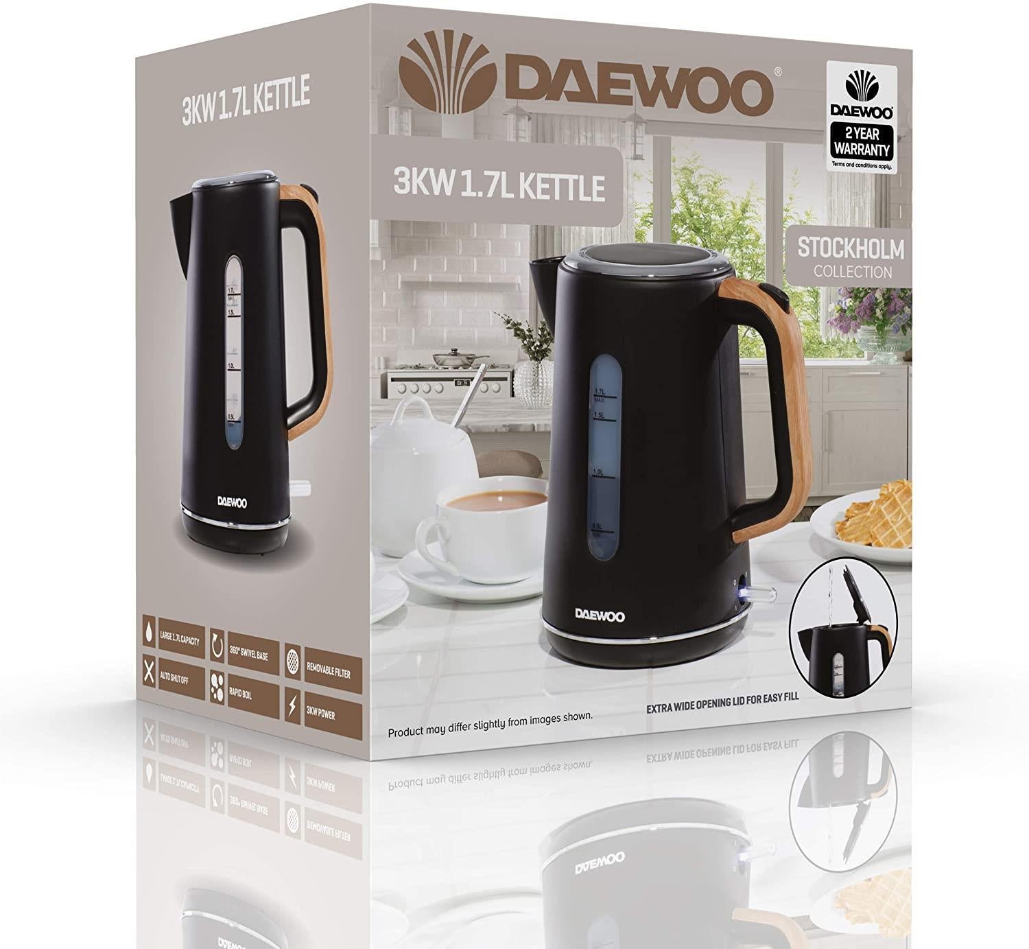Wood Effect Daewoo Toaster And Kettle Set Daewoo Stockholm Slice