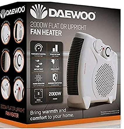Daewoo 2kw Flat Fan Heater- HEA1139