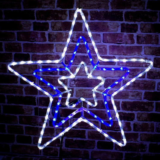 Christmas Workshop 5m LED Blue/White Star Rope Light - 72590