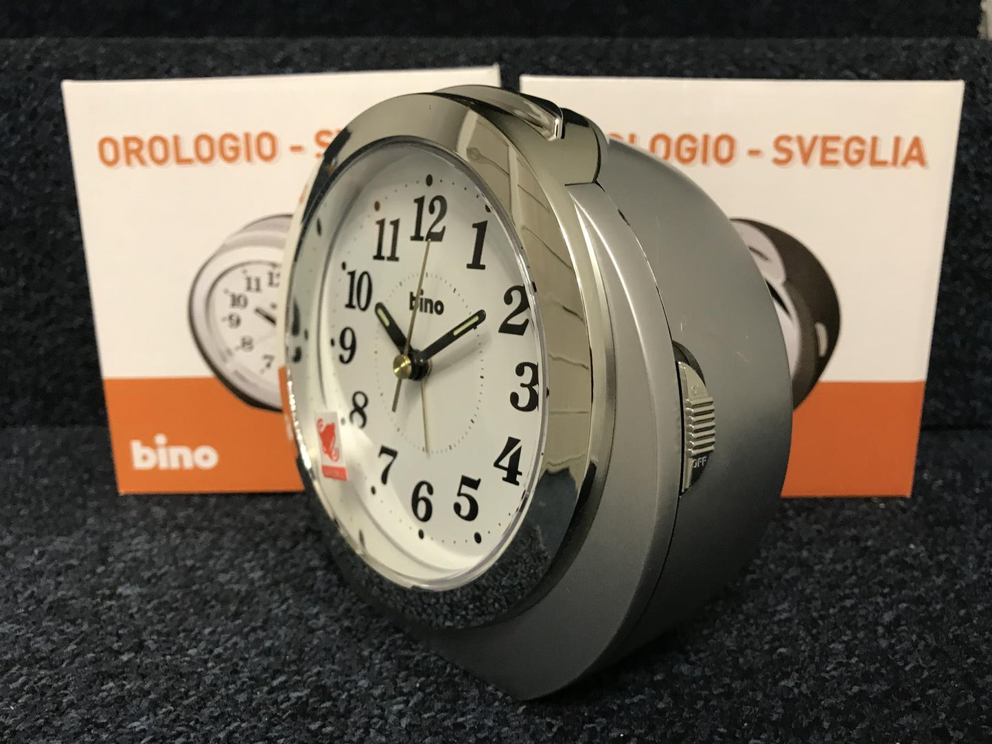 BINO LED BELL ALARM CLOCK SILVER 026636DD