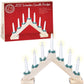 The Christmas Workshop Wooden Christmas Candle Bridge Pine Wood Finish Warm White LED Colour 40cm x 33cm x 5cm Battery Powered