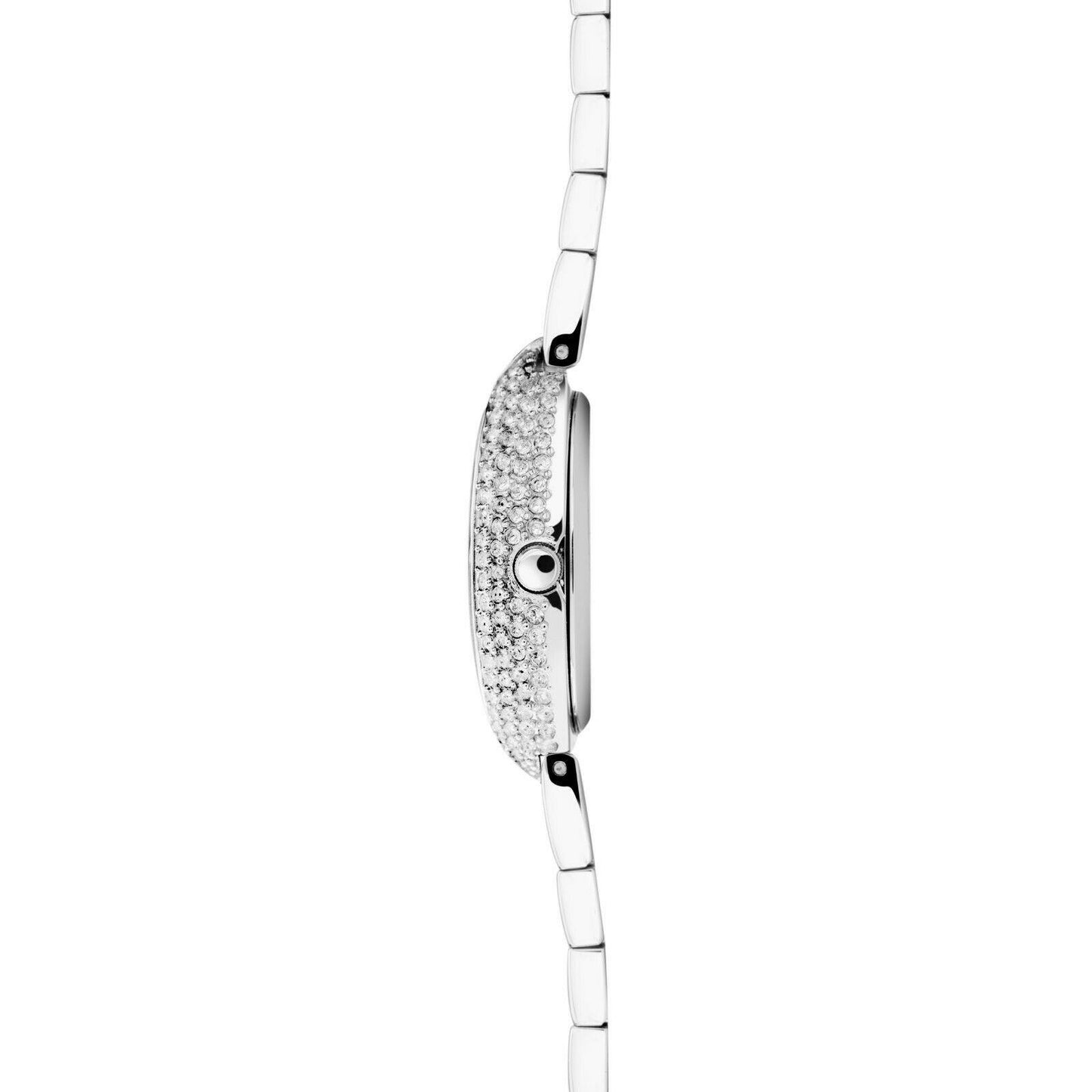 Seksy Ladies Fashion Oval Sunray Dial Silver Coloured Rhodium Bracelet Watch 2309