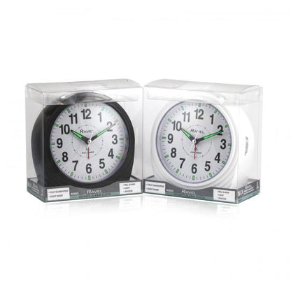 Ravel Large Art Deco Bedside Alarm Clock RC035 Available Multiple Colour