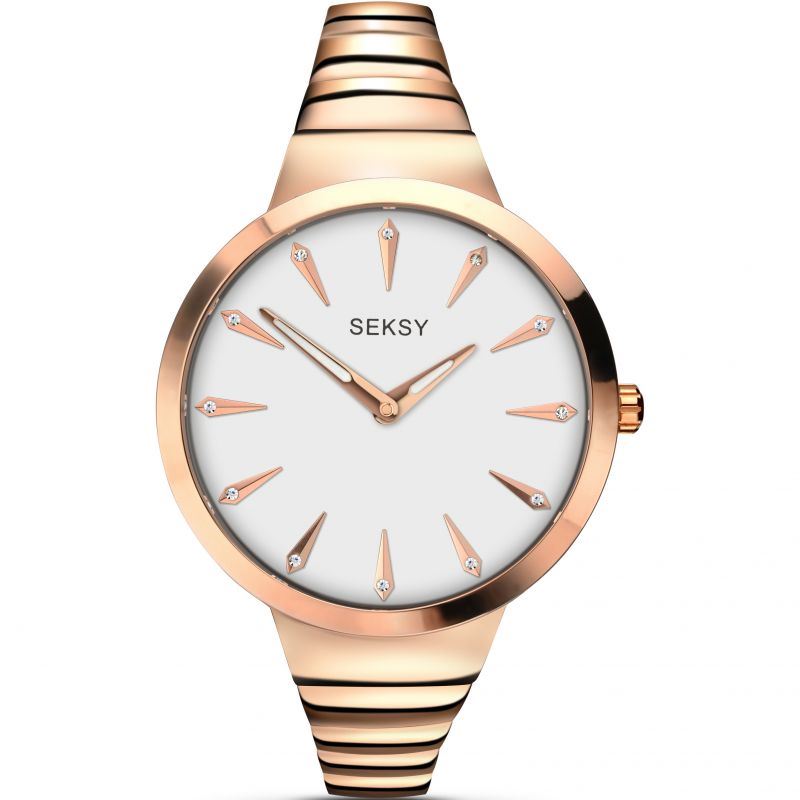 Seksy Ladies Fashion Dress Gold Bracelet Watch 2217