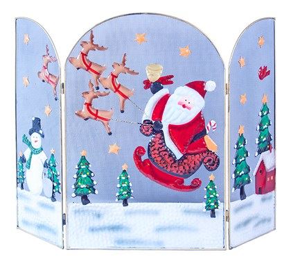 Christmas Workshop 63cm Santa/Snowman Fire Guard (Carton of 6)