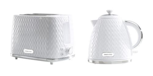 Daewoo Argyle White Kettle And Toaster Combo