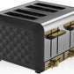 Swan Gatsby 4 Slice Toaster ST14084BLKN- Black And Gold