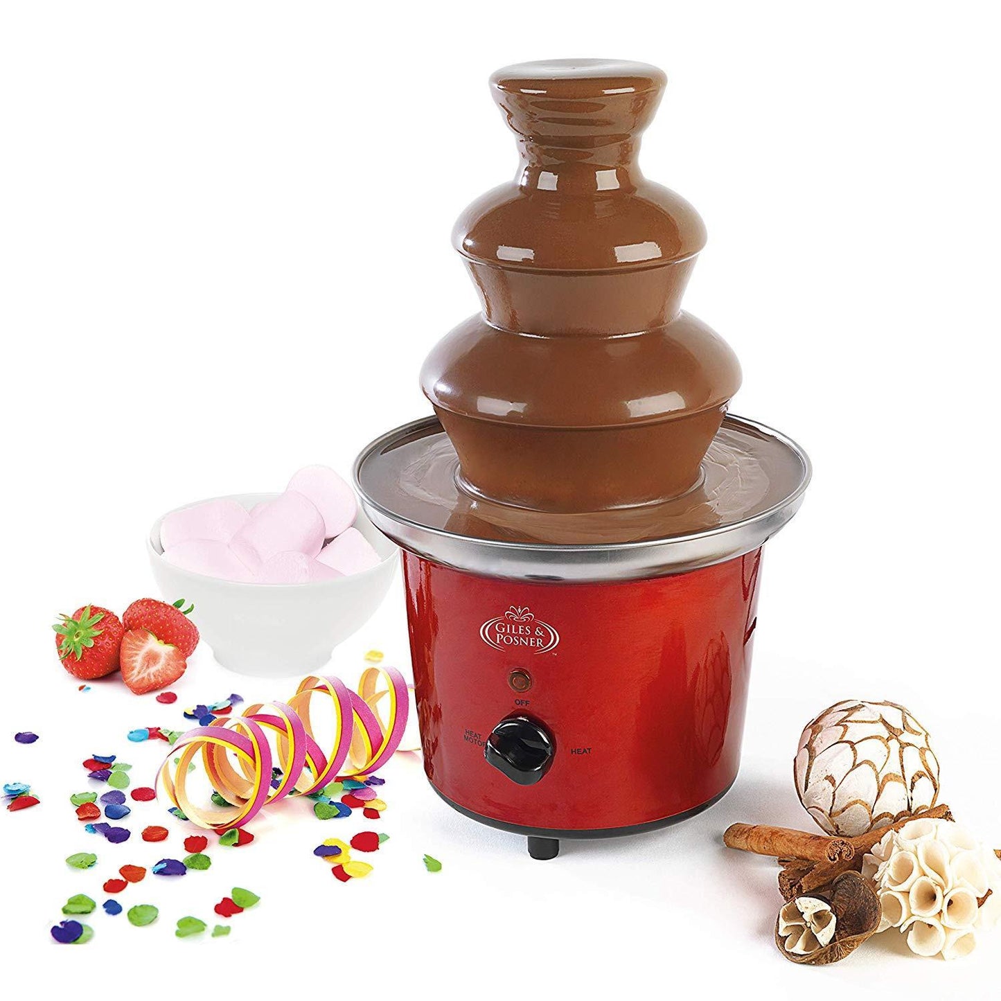 Giles And Posner Electric Chocolate Fountain Red