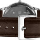Sekonda Mens Blue Dial Dated Brown Leather Strap Watch 1716