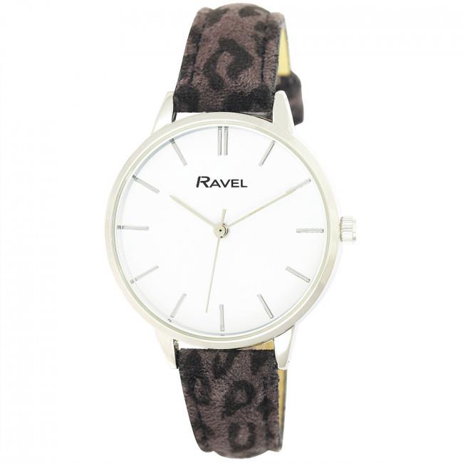 Ravel Ladies Animal Print Watch Grey Leopard Rf008.1