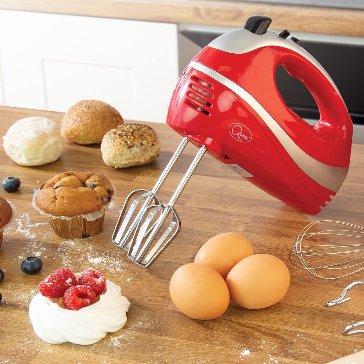 Quest Professional Hand Mixer - Red/Silver (Carton of 8)
