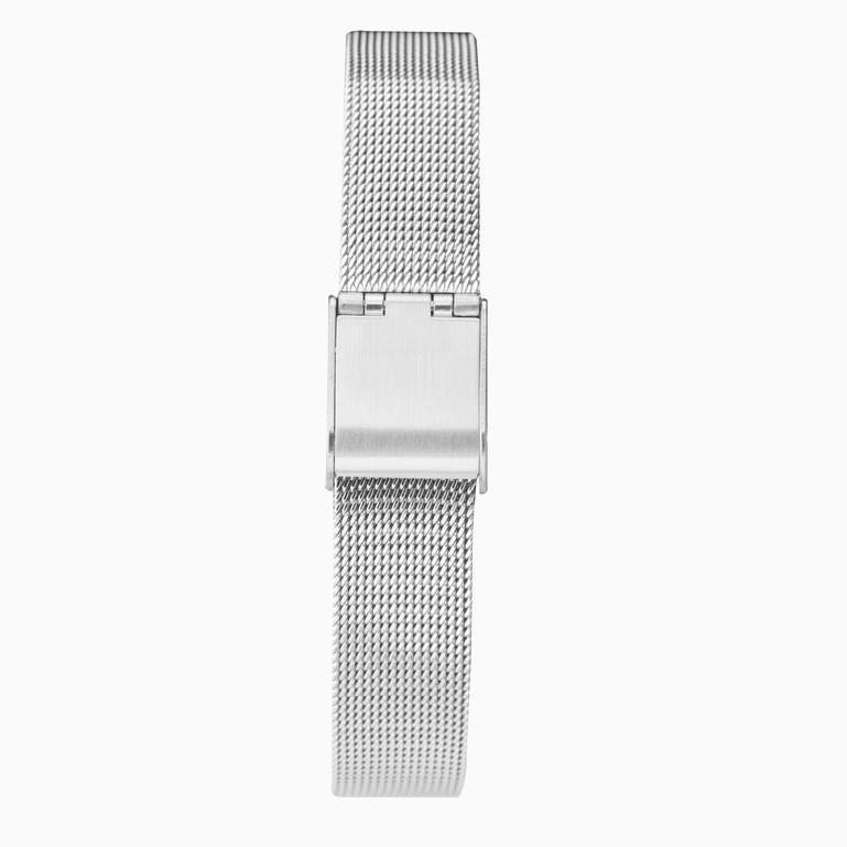 Sekonda Ladies Fashion Big White Dial Silver Plated Case Mesh Bracelet Watch 2367