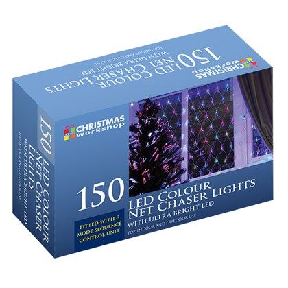 Christmas Workshop 150 LED Net Chaser Light - Multi-Coloured (Carton of 12)