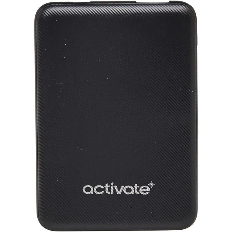 Activate Portable Charger Power Bank, 10000 mAh - Black