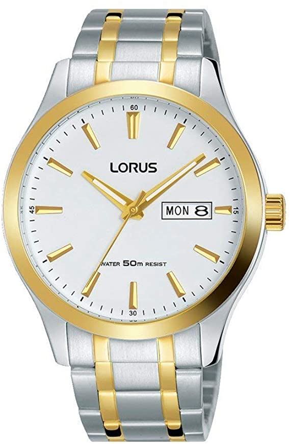 Lorus Men's Analogue Two Tone Bracelet Watch RXN60DX9