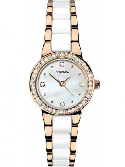 Sekonda Ladies Fashion Gold/white Bracelet Watch 2523