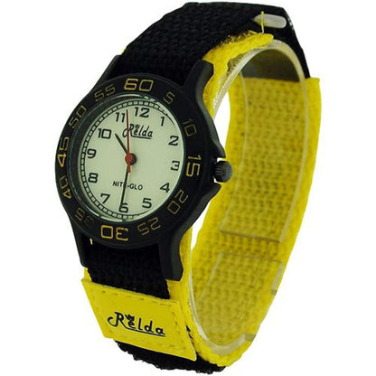 Relda boys & girls Analogue Nite-Glo Quartz Luminous Dial Velcro strap Children Watch REL5 Available Multiple Colour NEEDS BATTERY