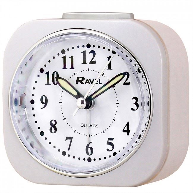 Ravel Small Square Quartz Analogue Alarm Clock RC012