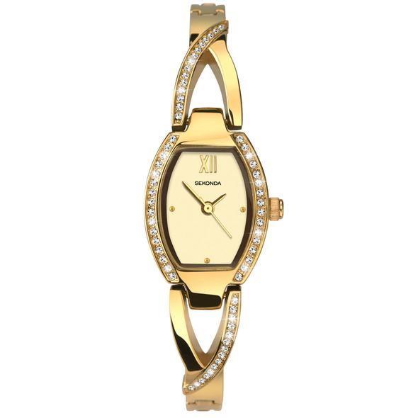 Sekonda Ladies Fashion Designer Gold Bracelet Watch 2543