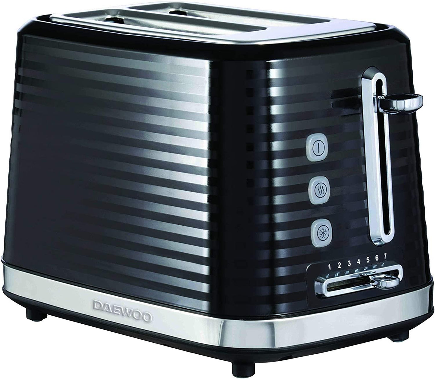 Daewoo Hive 2 Slice Textured Toaster Black