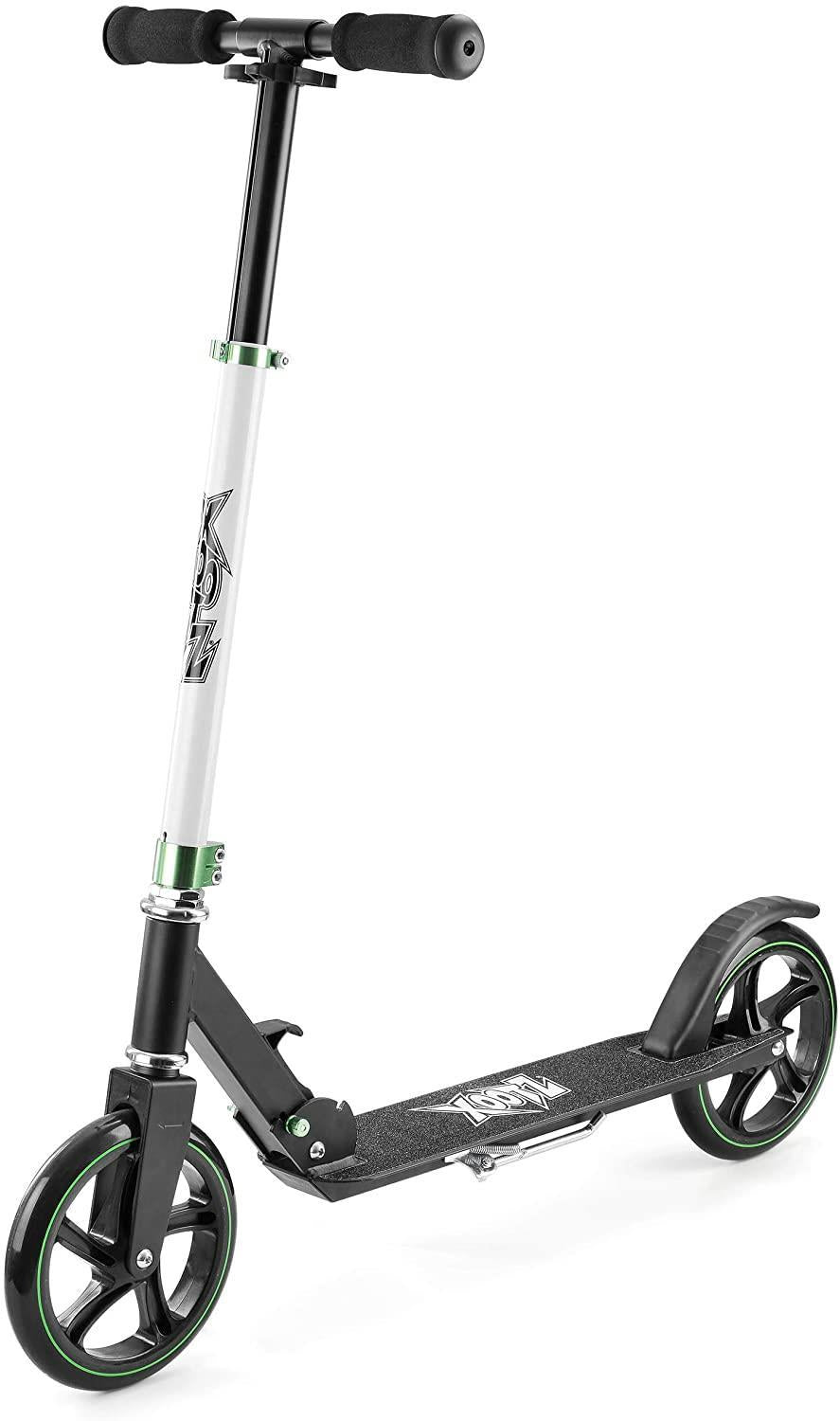 Xootz Big Wheel Scooter for Kids, Foldable with Adjustable Handlebars TY5888 Black and White