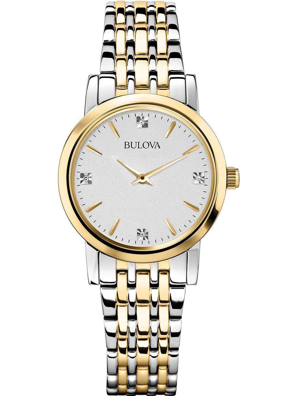 Bulova Ladies Classic Diamond 37mm 3atm 2tone Bracelet Watch