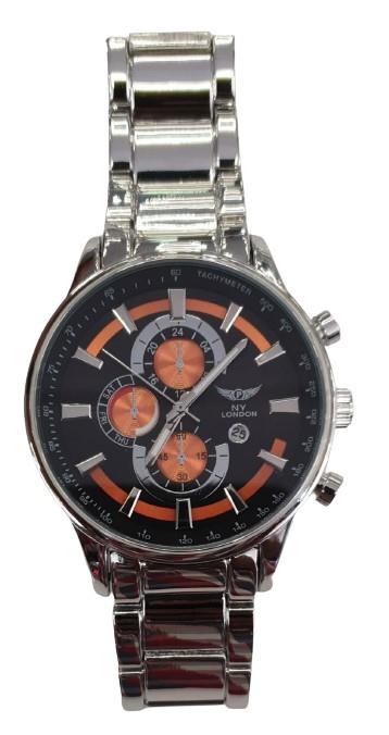 NY London Mens Fashion Analogue Chronograph Dated Bracelet Strap Watch PI-7676 Available Multiple Colour