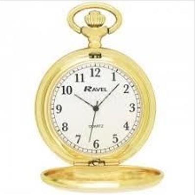 Ravel Plain Pocket Watch Chrome R1001 Available Multiple Colour