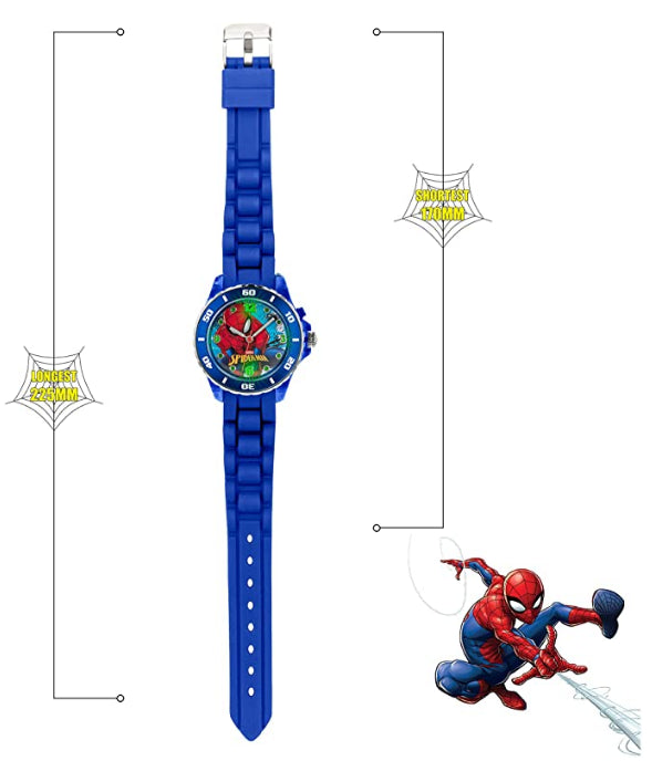 Marvel Spiderman Children's Multicolour Dial Blue Rubber Strap Watch SPD3415