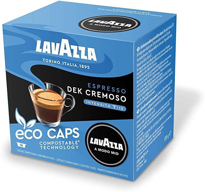 Lavazza Dek Cremoso Eco Cap Compostable Capsule Box of 16