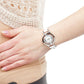 Seksy Sekonda Ladies Bling Fashion Pearl Dial White Leather Strap Watch 4523