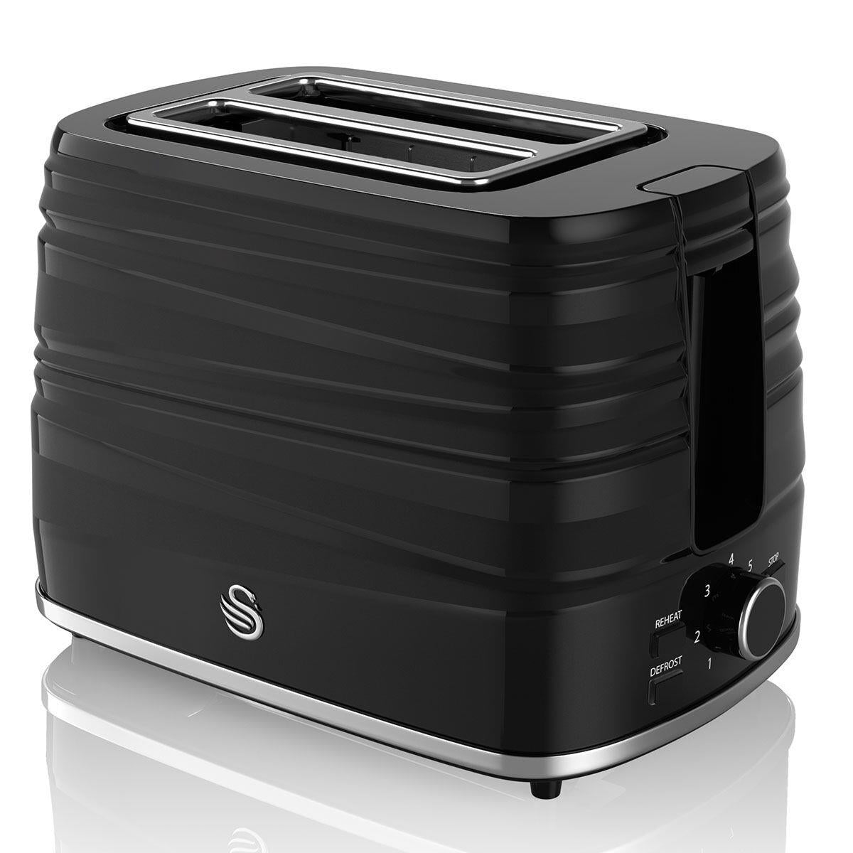 Swan 2-Slice Toaster - Black ST31050BN