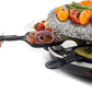 Giles & Posner Electric Stone Raclette Grill Indoor Tabletop Hot Plate Non-Stick Grill Pans 1200 W