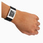 Seksy Rocks® Ladies Watch Silver Case & Leather Strap with Black Dial 2573