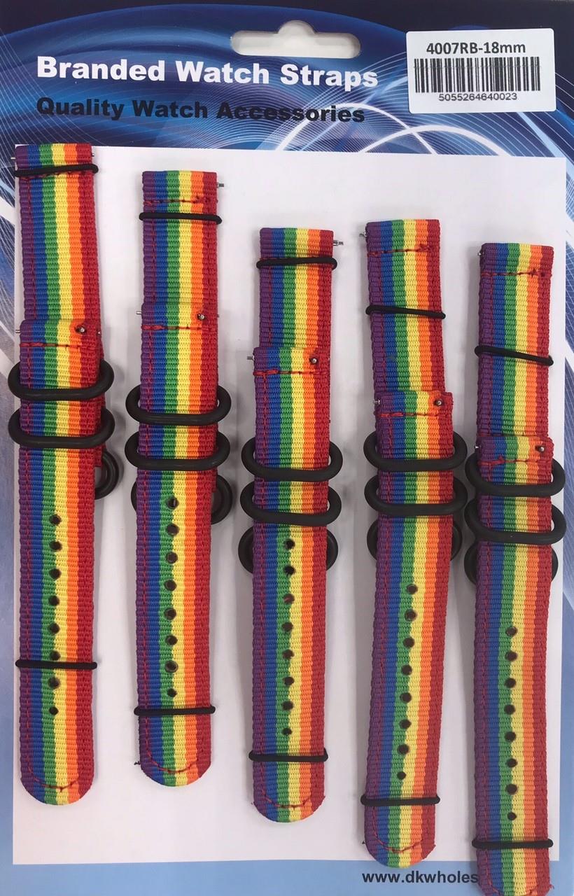 4007.18mm RAINBOW MILITARY NYLON QUICK RELEASE - 5PK