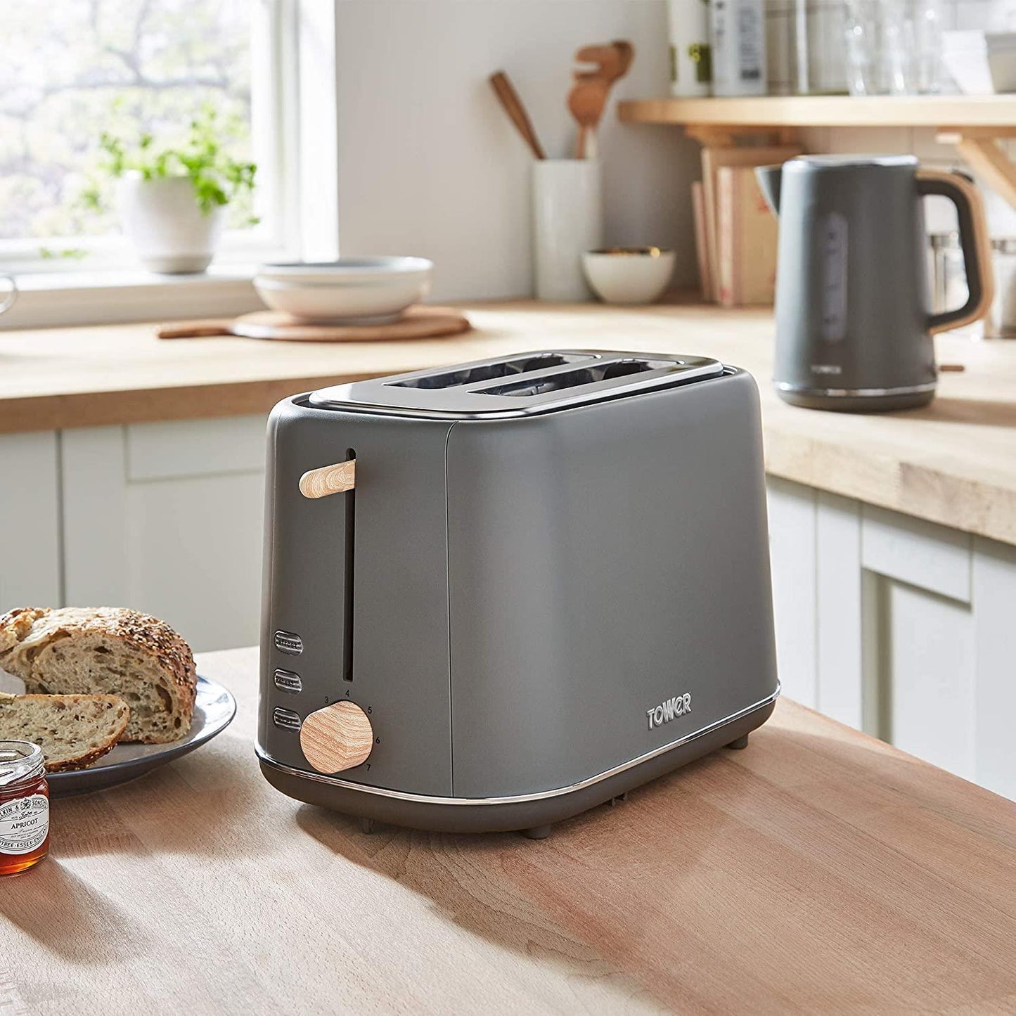 Tower Scandi 2-Slice Toaster- Grey T20027G