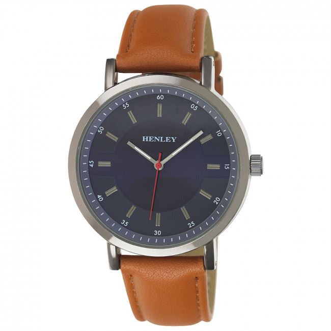 Henley Men's Classic Analogue Leather Strap Watch H02199
