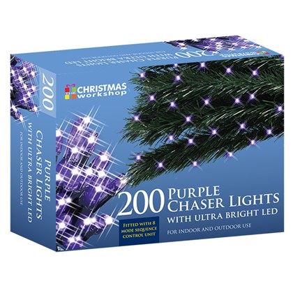 Christmas Workshop 200 LED Purple Chaser Lights (Carton of 12)