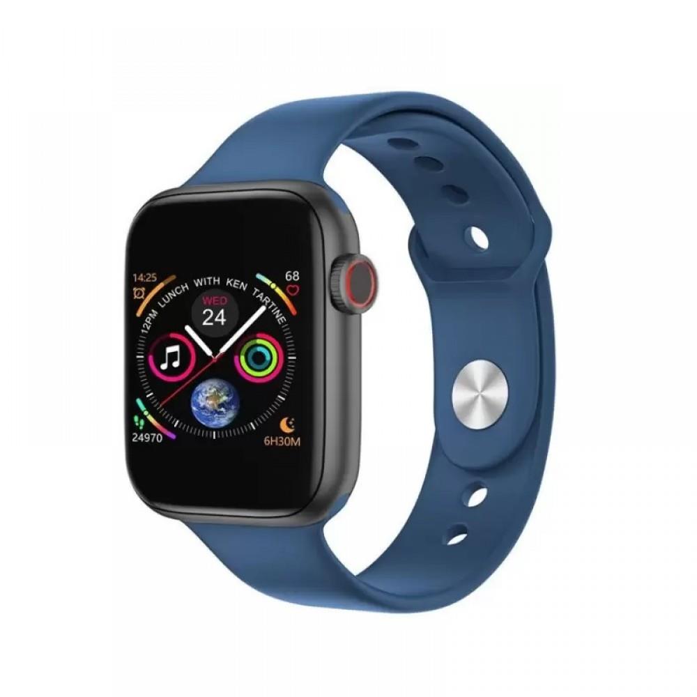 Z33 Smart Watch 7 Blue Silicon Strap Black Case