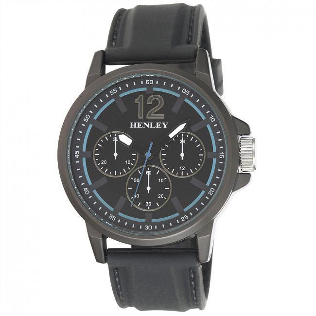 Henley Men's Big Multi Eye Silicone Strap Watch H02180