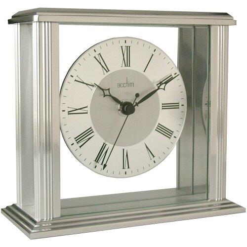 Acctim Hamilton Mantel Clock, Silver Effect 36247