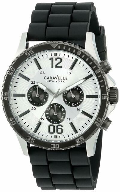 Mens Silver Quartz Chronograph Caravelle Mens 45a126