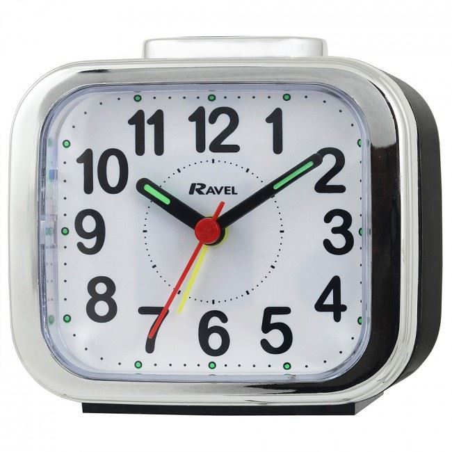Ravel Quartz Chrome Edged Alarm Clock RC027