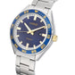 Lorus Mens Dated Blue Dial With Stainless Steel Bracelet Watch RH933NX9