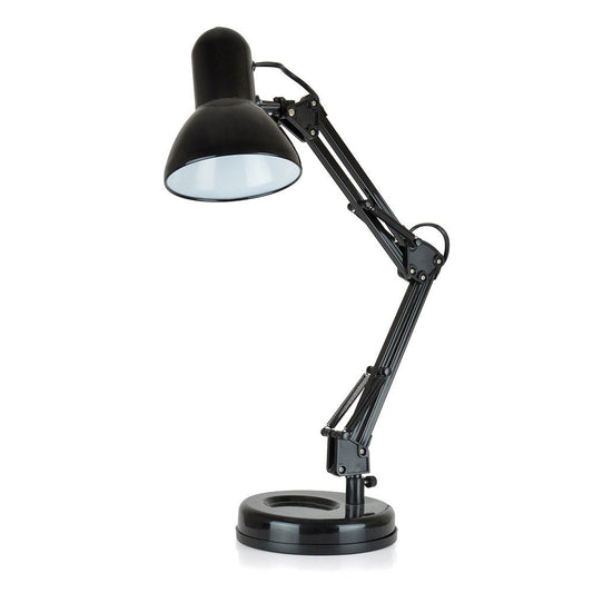 HomeLife 35w 'Swing Poise' Hobby Desk Lamp - Onyx Black (Carton of 6)