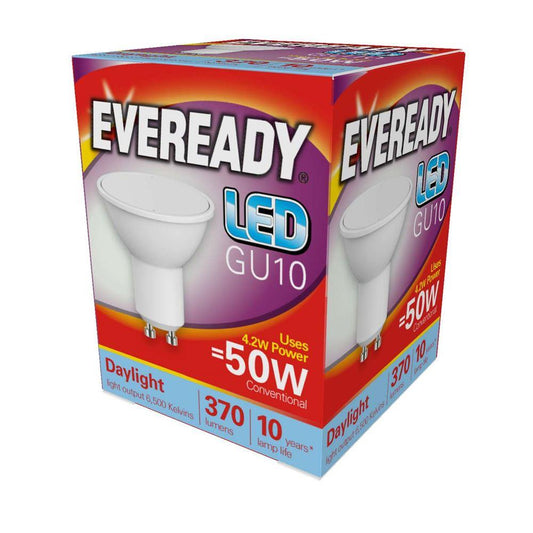 Eveready S13601 LED Bulb 50w GU10 320lm 4.7W Daylight (Pack of 5)