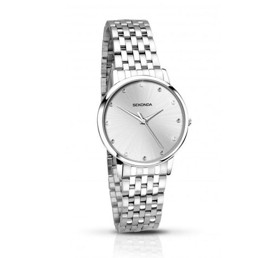 Sekonda Ladies Fashion Silver Stainless Steel Bracelet Watch 2444