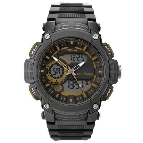 Sekonda Men’s Black Rubber Strap Digital Sports Watch 1229